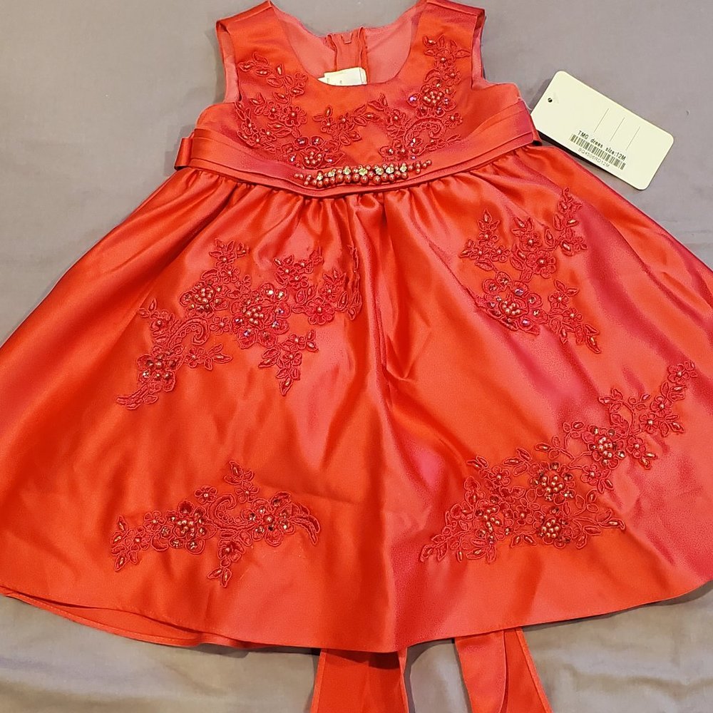 BNWT Red Dress size 12 months